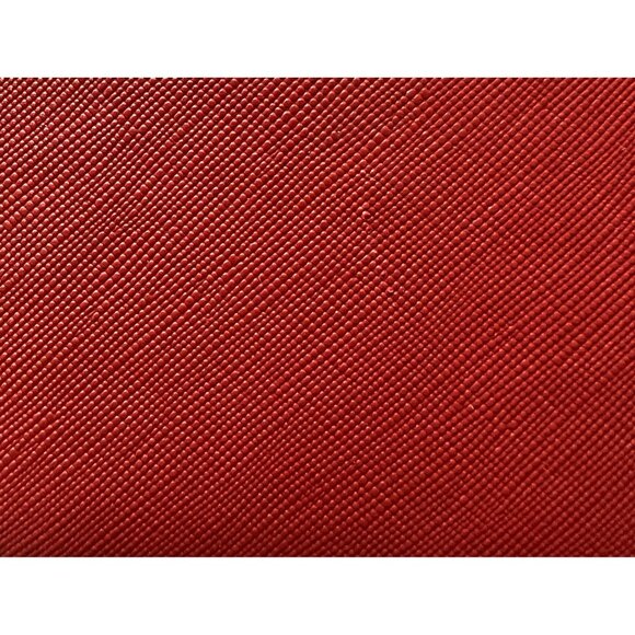 Red Solid Pattern Faux Leather Tote Bag Top Zip Inner Pockets with Strap 15”x12” - Picture 6 of 6